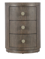Modern Mood Round Nightstand - Dark Brown / Dark Gray by Hooker Furniture - View 3