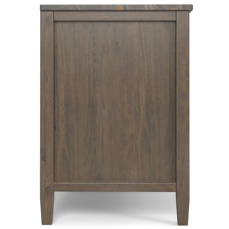 Ela 72 inch Wide Solid Wood TV Stand in Smokey Brown For TVs up to 80 inches - sold by Home Elegance USA