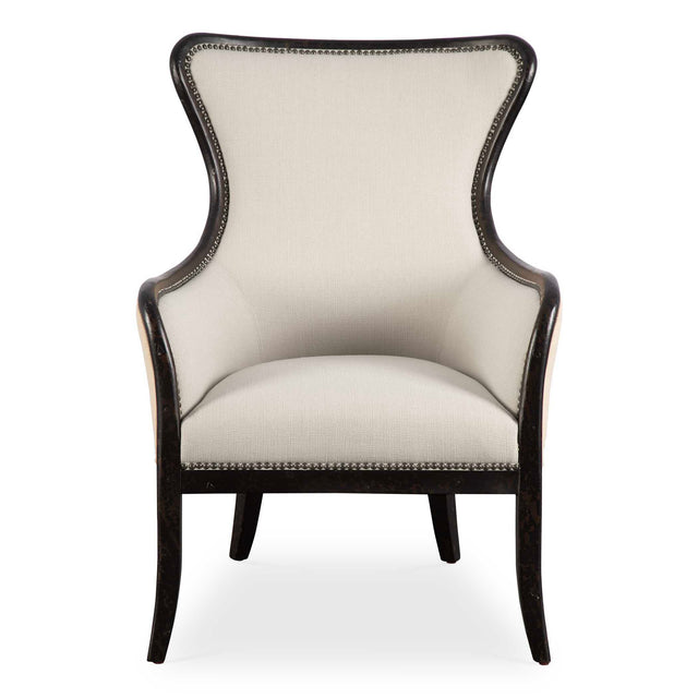 Sandy Wing Back Armchair Beige & Dark Brown - Beige / Dark Brown by Uttermost - View 1