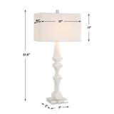 Mayme Table Lamp - White by Uttermost - View 10