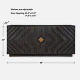 Faulkner 4 Door Cabinet - Black by Uttermost - View 9
