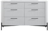 6 Drawer Dresser - White