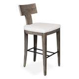 Cellini Outdoor Bar Stool - Dark Brown / White by Uttermost - View 2