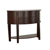 Diane 2 - drawer Demilune Shape Console Table Cappuccino | Coaster | Home Elegance USA