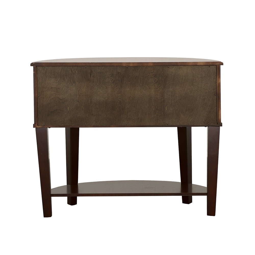 Diane 2 - drawer Demilune Shape Console Table Cappuccino | Coaster | Home Elegance USA