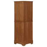 Curio Cabinet - Coreosis 4-shelf Corner Curio Cabinet Golden Brown