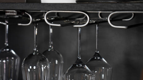Borman 2 - door Bar Cabinet Wine Storage Walnut and Black | Coaster | Home Elegance USA