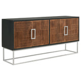 Borman 4 - door Wooden Accent Cabinet Walnut and Black | Coaster | Home Elegance USA