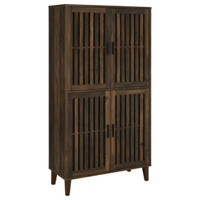 Tall Accent Cabinet - Elouise 4-door Engineered Wood Tall Accent Cabinet Dark Pine