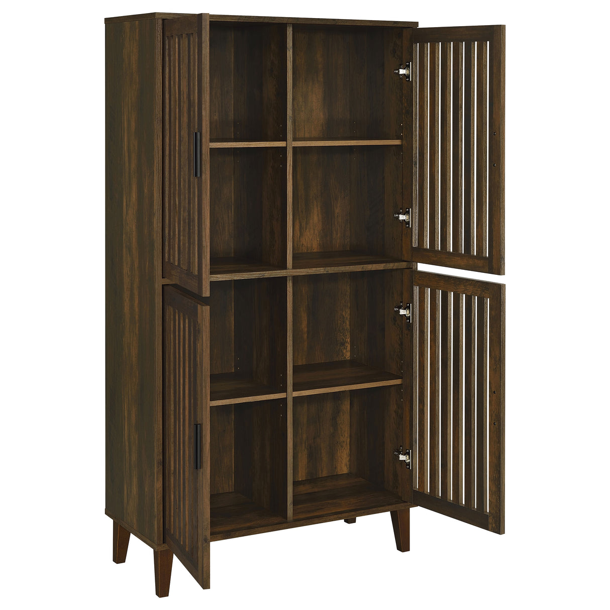 Tall Accent Cabinet - Elouise 4-door Engineered Wood Tall Accent Cabinet Dark Pine