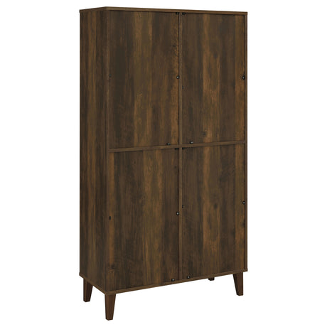 Tall Accent Cabinet - Elouise 4-door Engineered Wood Tall Accent Cabinet Dark Pine