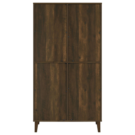 Tall Accent Cabinet - Elouise 4-door Engineered Wood Tall Accent Cabinet Dark Pine