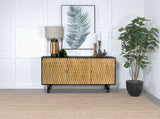 Aminah 3 - door Wooden Accent Cabinet Natural and Black - 950383 - image - 2