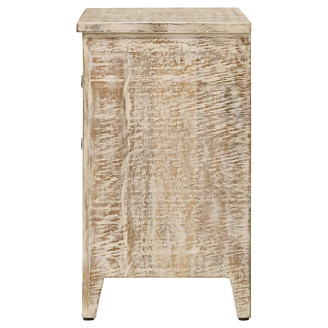 Mariska 3 - drawer Wooden Accent Cabinet White Distressed | Coaster | Home Elegance USA