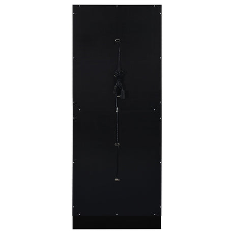 Cabra Display Case Curio Cabinet with Glass Shelves and LED Lighting Black High Gloss | Coaster | Home Elegance USA