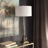Crista Crystal Lamp - Silver / Beige by Uttermost - View 3