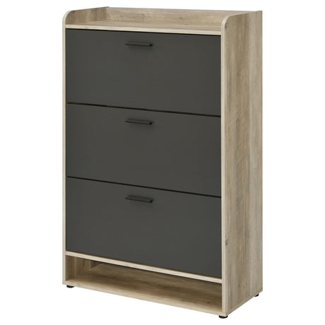 Denia 3 - tier Shoe Storage Cabinet Antique Pine and Grey | Coaster - 950404 - Home Elegance USA - 6