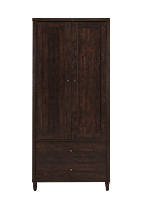 Tall Accent Cabinet - Wadeline 2-door Tall Accent Cabinet Rustic Tobacco