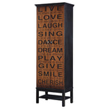 Tall Accent Cabinet - Lovegood 2-door Accent Cabinet Rich Brown and Black
