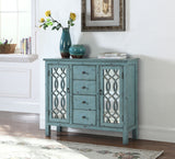 Accent Cabinet - Rue 4-drawer Accent Cabinet Antique Blue