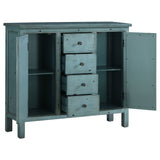 Accent Cabinet - Rue 4-drawer Accent Cabinet Antique Blue