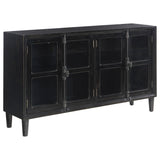 Accent Cabinet - Sylvia 4-door Accent Cabinet Black