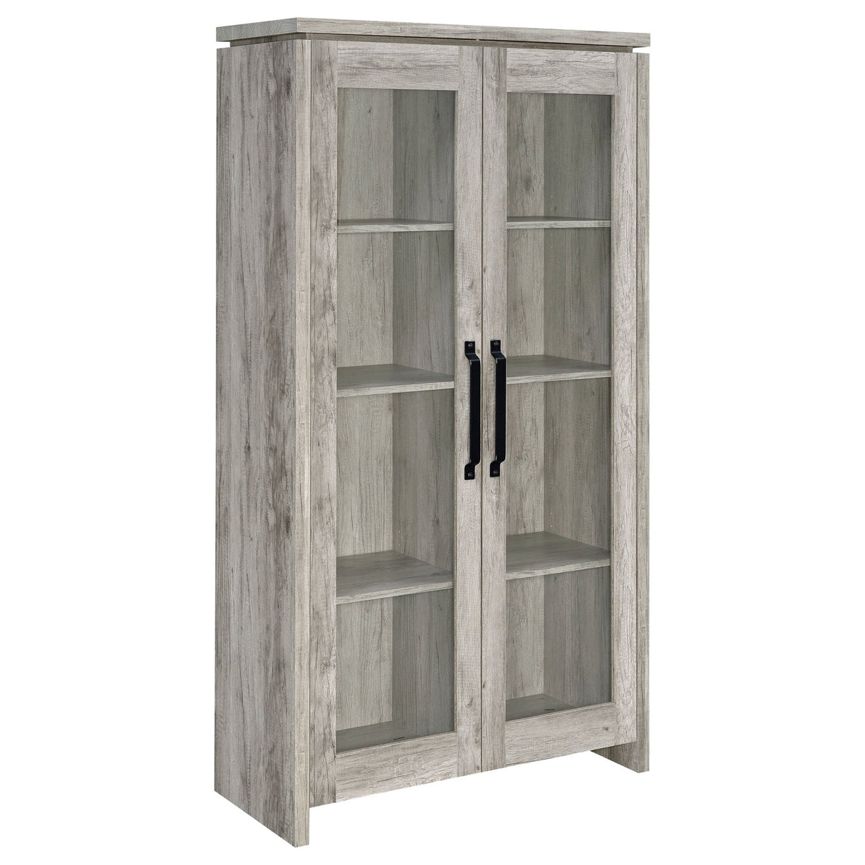 Alejo 2 - door Tall Cabinet Grey Driftwood | Coaster | Home Elegance USA