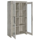 Alejo 2 - door Tall Cabinet Grey Driftwood | Coaster | Home Elegance USA