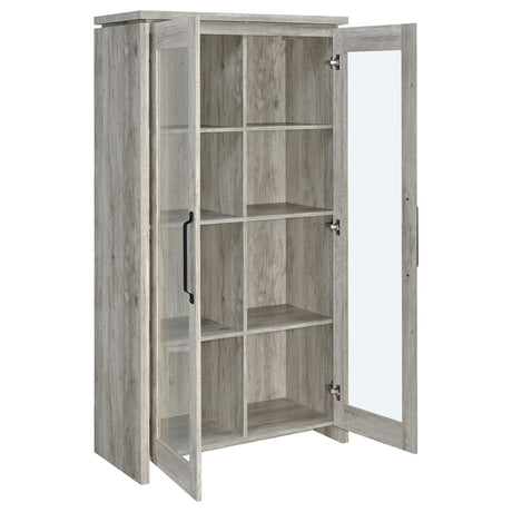 Alejo 2 - door Tall Cabinet Grey Driftwood | Coaster - 950783 - Home Elegance USA - 3