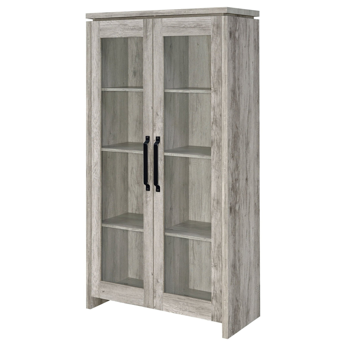 Alejo 2 - door Tall Cabinet Grey Driftwood | Coaster | Home Elegance USA