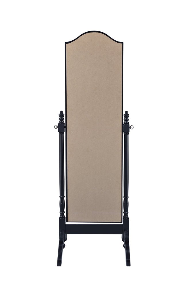 Cabot Rectangular Cheval Mirror with Arched Top Black | Coaster | Home Elegance USA