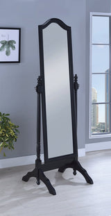 Cabot Rectangular Cheval Mirror with Arched Top Black | Coaster | Home Elegance USA