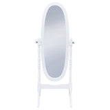 Cheval Mirror - Foyet Oval Cheval Mirror White