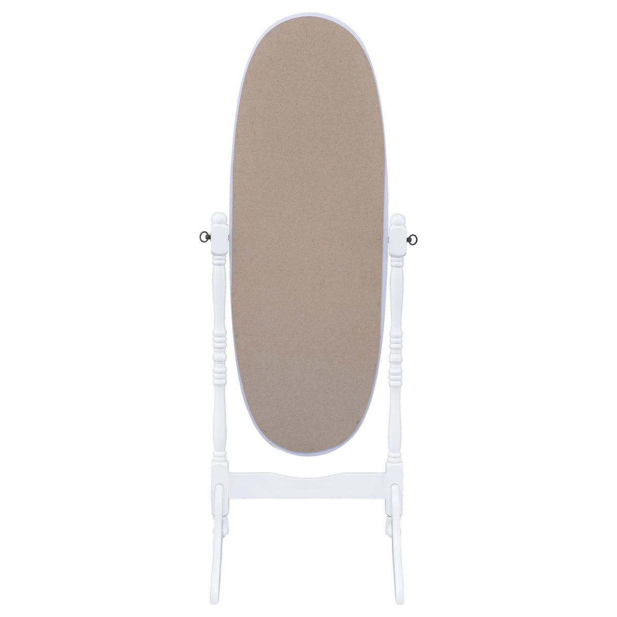 Cheval Mirror - Foyet Oval Cheval Mirror White