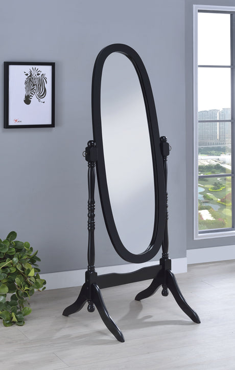 Cheval Mirror - Foyet Oval Cheval Mirror Black