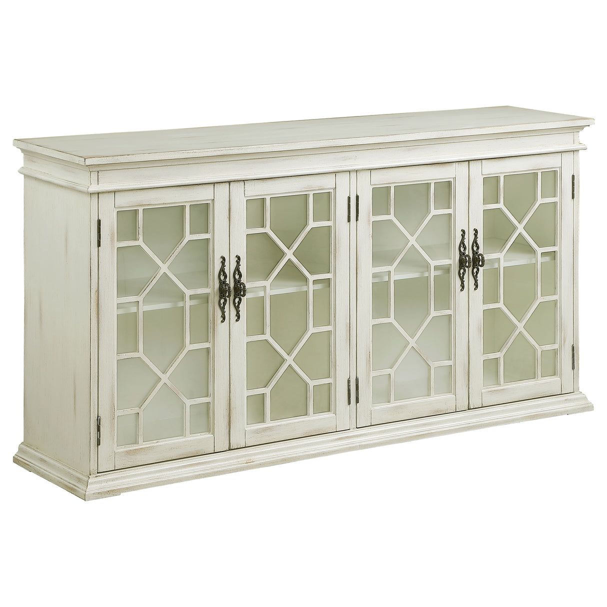 Accent Cabinet - Kiara 4-door Accent Cabinet with Adjustable Shelves White