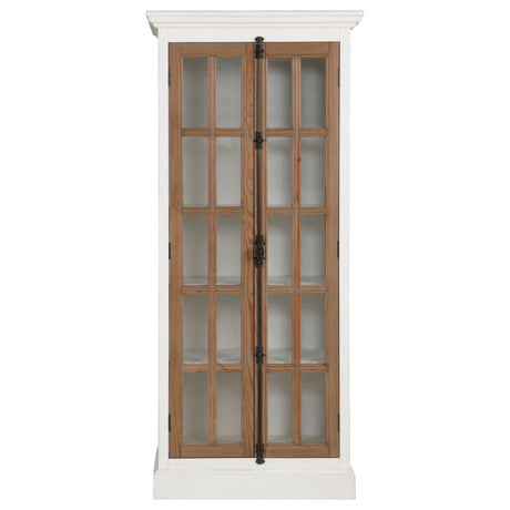 Tall Accent Cabinet - Tammi 2-door Tall Cabinet Antique White and Brown