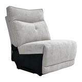 Tesoro 6Pc Modular Reclining Sectional with Right Chaise in Mist Gray – Homelegance