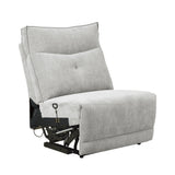 Tesoro 6Pc Modular Reclining Sectional with Right Chaise in Mist Gray – Homelegance