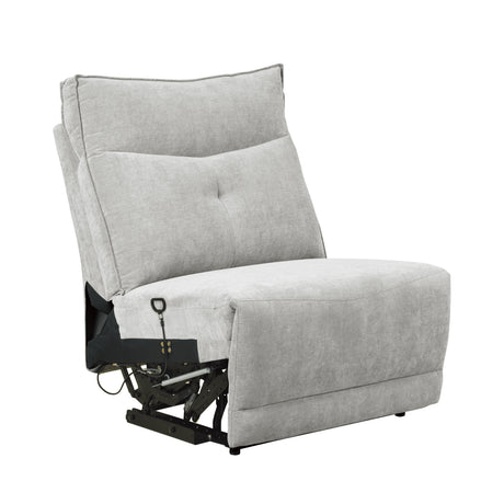 Tesoro 6Pc Modular Reclining Sectional with Right Chaise in Mist Gray – Homelegance