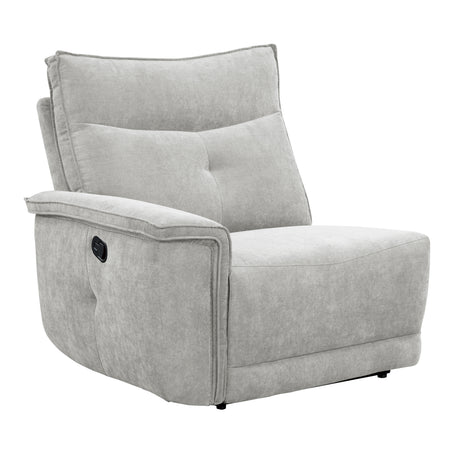 Tesoro 6Pc Modular Reclining Sectional with Right Chaise in Mist Gray – Homelegance