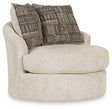 Ashley Stone Soletren Swivel Accent Chair - Chenille | Home Elegance USA