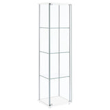 Bellatrix Rectangular 4 - shelf Curio Cabinet White and Clear | Coaster - 951072 - Home Elegance USA - 1