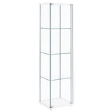 Curio Cabinet - Bellatrix Rectangular 4-shelf Curio Cabinet White and Clear