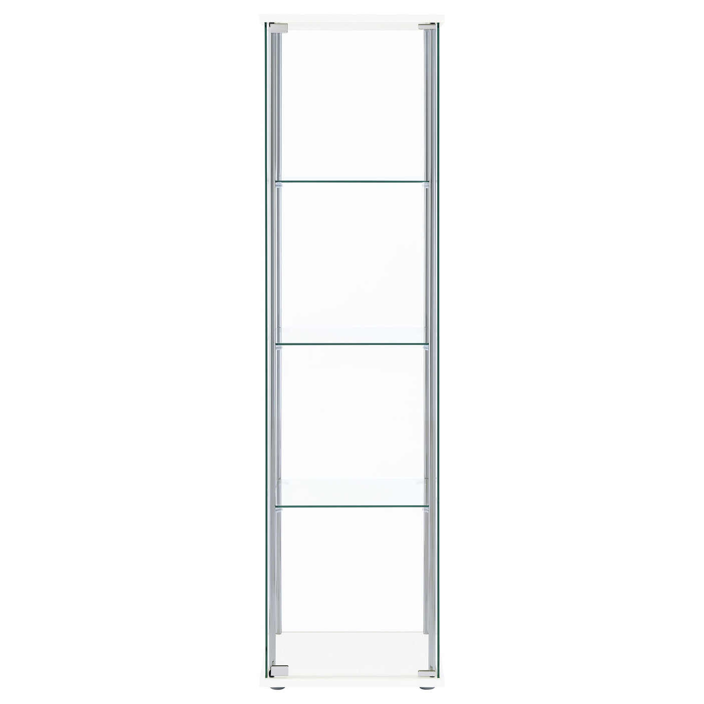 Curio Cabinet - Bellatrix Rectangular 4-shelf Curio Cabinet White and Clear