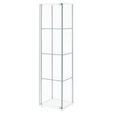 Bellatrix Rectangular 4 - shelf Curio Cabinet White and Clear | Coaster - 951072 - Home Elegance USA - 4