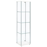 Bellatrix Rectangular 4 - shelf Curio Cabinet White and Clear | Coaster - 951072 - Home Elegance USA - 6