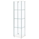 Bellatrix Rectangular 4 - shelf Curio Cabinet White and Clear | Coaster - 951072 - Home Elegance USA - 8