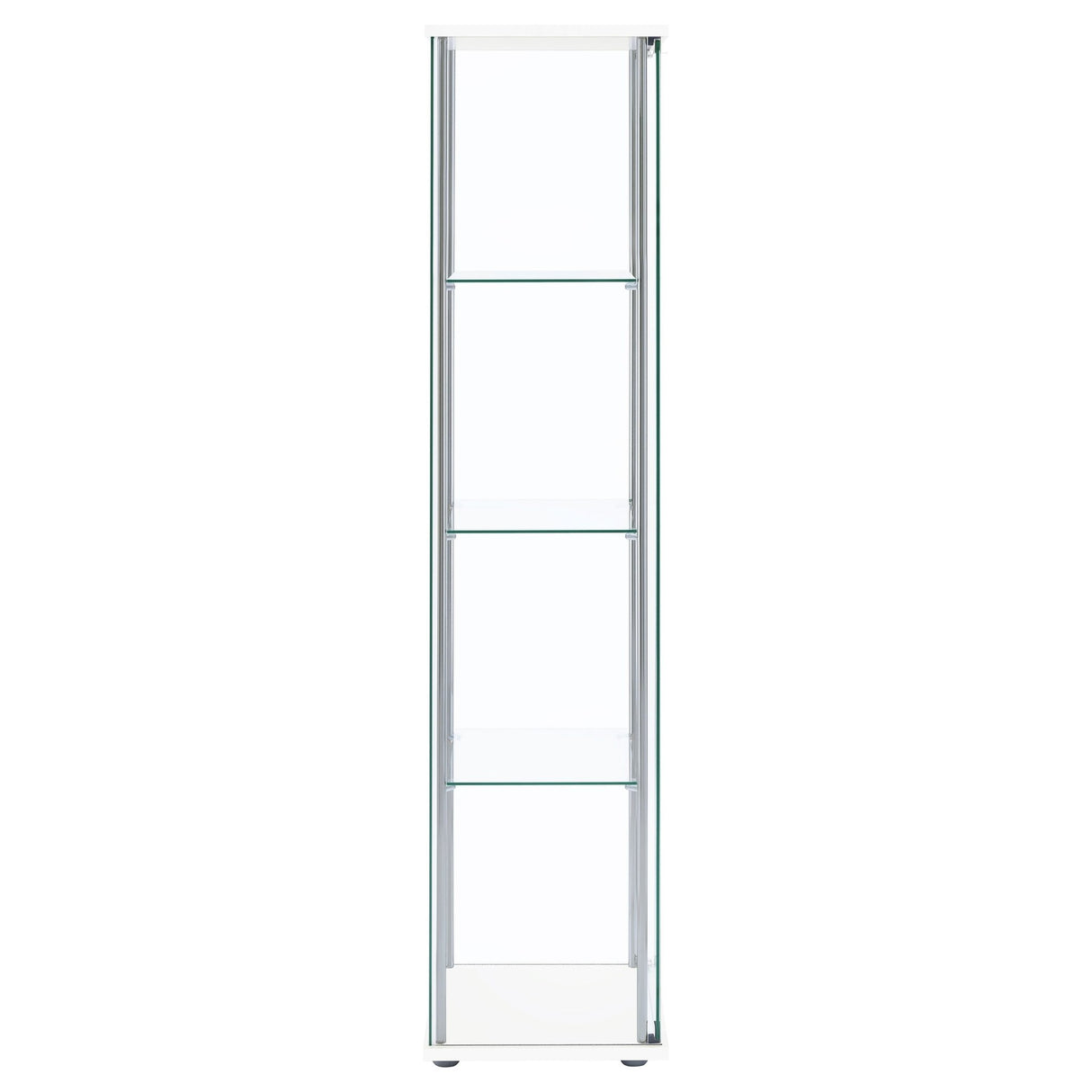 Bellatrix Rectangular 4 - shelf Curio Cabinet White and Clear | Coaster - 951072 - Home Elegance USA - 9