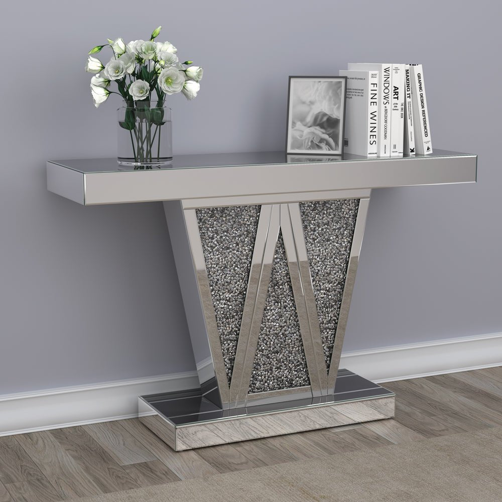 Crocus Rectangular Console Table Silver | Coaster - 951786 - Home Elegance USA - 2